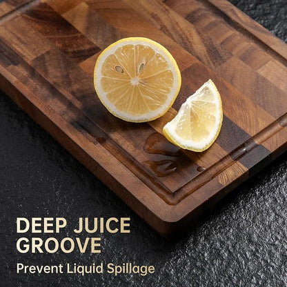 THETCHRY Walnut Wood Cutting Board for Kitchen, Small Chopping Board Portable, Compact Size for Daily Prep Stable Use, 9"x6"x0.8"