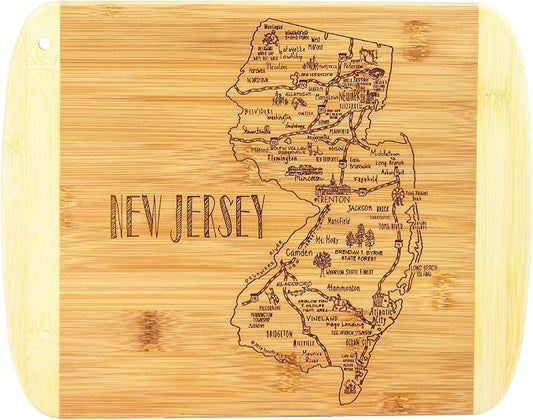 Totally Bamboo A Slice of Life New Jersey State Serving and Cutting Board, 11" x 8.75"