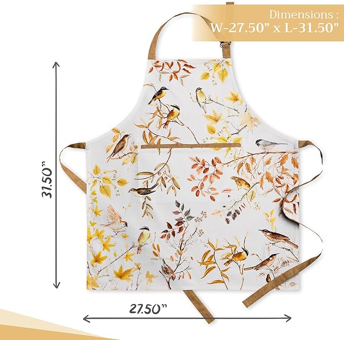 Maison d' Hermine 100% Cotton Apron for women with Pocket Kitchen Chef Apron for Men Cooking Spring Summer