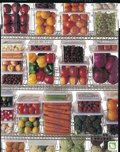 Rubbermaid Commercial Products Plastic Space Saving Square Food Storage Container For Kitchen/Sous Vide/Food Prep, 2 Quart, Clear (Fg630200Clr) (Pack of 2)