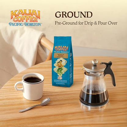Kauai Coffee Ground Coffee – Smooth, Rich, Medium Roast – Light Floral Notes, Bright Aroma – Arabica Coffee, 10% Hawaiian with No Bitterness – Koloa Estate, 1 Pack of 10oz