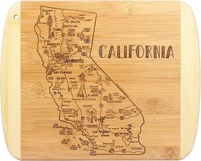 Totally Bamboo A Slice of Life California State Serving and Cutting Board, 11" x 8.75"