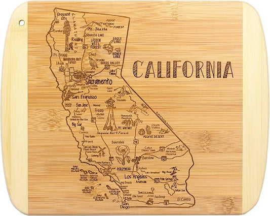 Totally Bamboo A Slice of Life California State Serving and Cutting Board, 11" x 8.75"