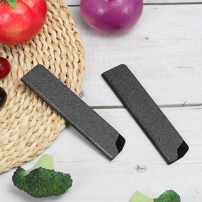 PATIKIL ABS Knife Cover Sleeves for 5" Santoku Knife, 6 Pack Knife Guard Blade Protector Universal Knife Sheath for Home Kitchen, Black
