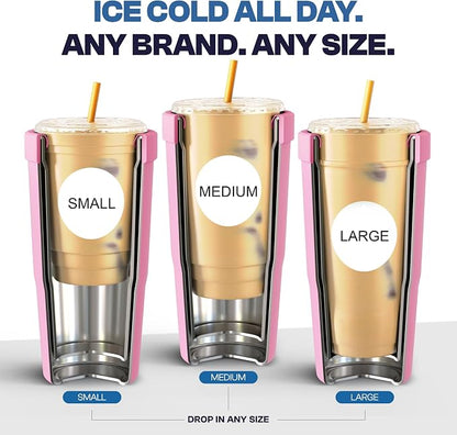 Frost Buddy Togo Buddy | 30 oz Stainless Steel Vacuum Insulated Tumbler | To Go Coffee Cup – Iced Coffee Cups, Iced Coffee Sleeve, Travel Mug, Thermal Cup for Hot & Cold Drinks, Dunkin Cup (Orange)