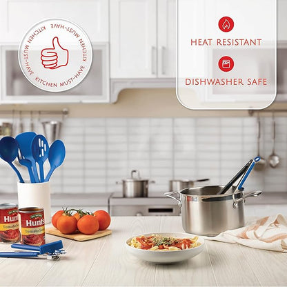 Kitchen Utensils Set, Cooking Utensil Set Kitchen Gadgets, Pots and Pans set Nonstick and Heat Resistant, 24 Pcs Nylon and Stainless Steel, Spatula Set, Apartment Essentials Kitchen Cookware Sets