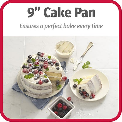 GoodCook Everyday Nonstick Steel Round Cake Pan, 9", Gray (Pack of 2)