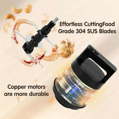 Food Processor Large Capacity,6L Electric Meat Grinder for Home,1200W Heavy Duty Food Grinder Chopper with 2 Speed& 6 Blades,Stainless Steel Bowl,Vegetable Electric Chopper for Onion, Nuts