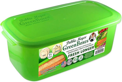 Debbie Meyer GreenBoxes – BreadBox keeps Baked Goods, Snacks, Fruits, and Vegetables Fresh Longer, Reusable, BPA Free, Made in USA