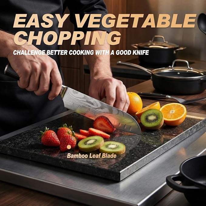 Kitchen Knife, High Carbon Stainless Steel Professional Sharp Chef Knife Set, Japanese Chefs Knives for Home Food Cooking Meat Cutting, Chopping Knife