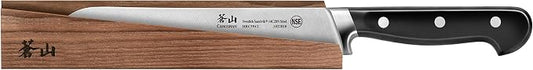 Cangshan TV2 Series 1022827 Swedish 14C28N Steel Forged 8-Inch Bread Knife and Wood Sheath Set
