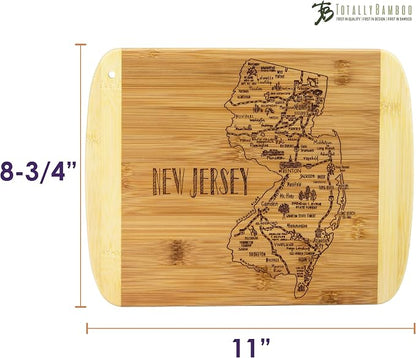 Totally Bamboo A Slice of Life New Jersey State Serving and Cutting Board, 11" x 8.75"