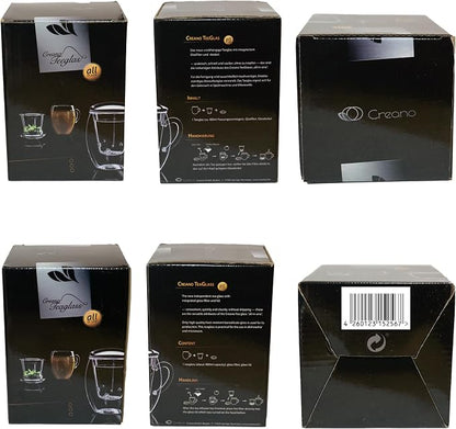 Creano 2x All-In-One Tea Glass with integrated Glass Filter and Lid - 14oz (400ml)