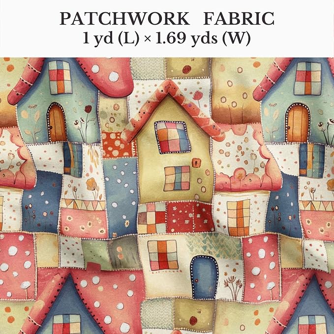 100% Cotton Fabric by the Yard – Turkish Quality Quilting & Sewing Fabric, 1 Yard x 1.69 Yards Wide, Patchwork Cotton for Crafts