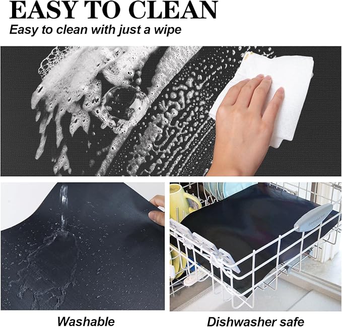 UBeesize 75 Inch Roll Reusable Oven Liners for Bottom of Oven,Thick Heavy Duty Non Stick Teflon Oven Mats Cut to Custom Fit Electric, Gas, Toaster，Convection, Microwave Ovens and Grills