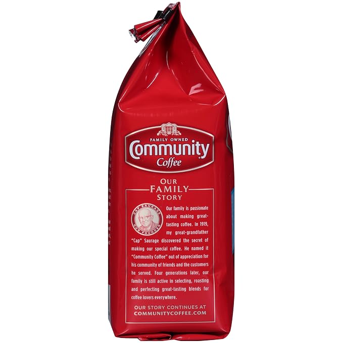 Community Coffee French Vanilla Flavored 72 Ounces, Medium Roast Ground Coffee, 12 Ounce Bag (Pack of 6)