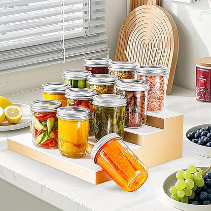 Miuyhji Wide Mouth Mason Jars 16 oz with Lids [2 Pack], Canning Jars with Metal Airtight Lids and Bands, 16 oz Glass Jars for Fermenting, Pickling, Freezing, Preserving, Meal Prep, Jar Décor