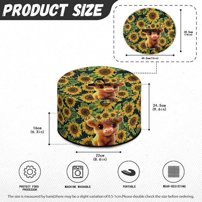 Baby Highland Cow Slow Cooker Dust Cover with Pocket 6-8 qt Crock for Pot Keep Small Kitchen Appliance Clean Kitchen Home Accessories Decor Cover