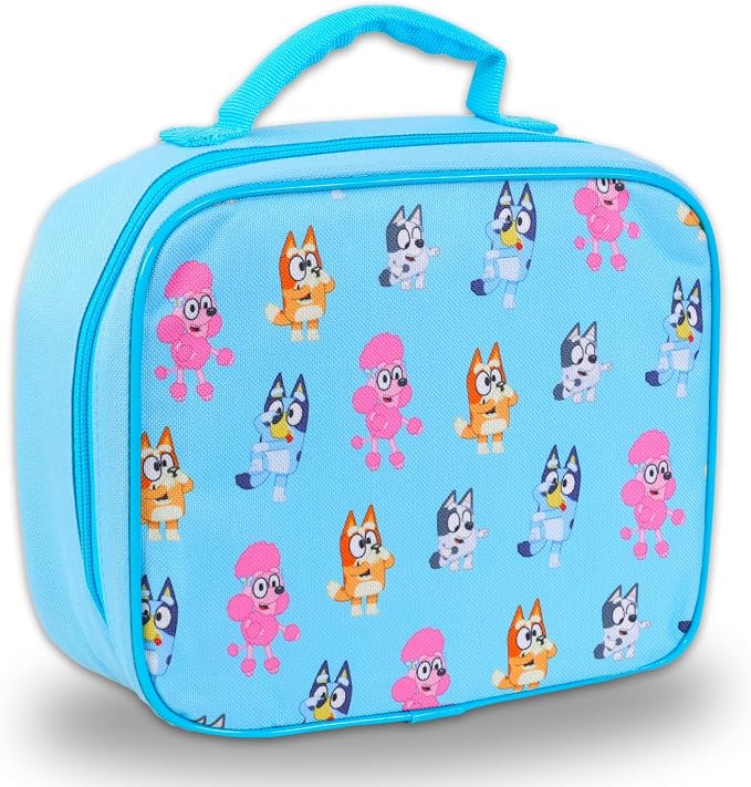 Disney Bluey Lunch Box for Kids - Bluey Lunch Box for Boys Bundle Includes Bluey Insulated Lunch Bag Plus Water Bottle, Stickers, and Door Hanger | Bluey School Supplies