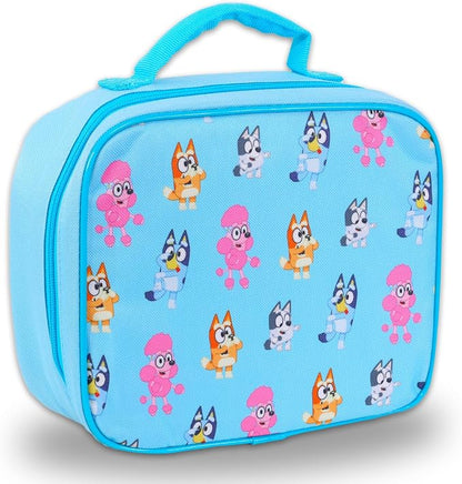 Disney Bluey Lunch Box for Kids - Bluey Lunch Box for Boys Bundle Includes Bluey Insulated Lunch Bag Plus Water Bottle, Stickers, and Door Hanger | Bluey School Supplies