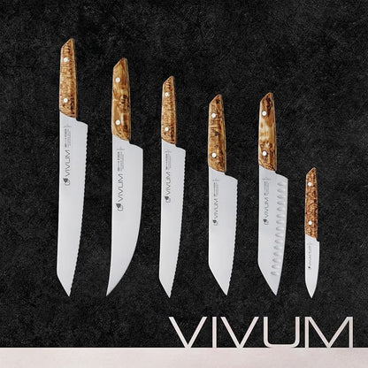 F. DICK – VIVUM Chef Knife – Allround Knife with 8.2" blade & 58 HRC - Ideal for meat, fish & vegetables - Stainless steel - Ultra sharp - Birchwood handle – Made in Germany