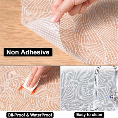 Cooyes Shelf Liners for Kitchen Cabinets, Waterproof and Oil-Proof Kitchen Cupboard Liner, Refrigerator Liners and Plastic Drawer Mats EVA Non Adhesive Shelves
