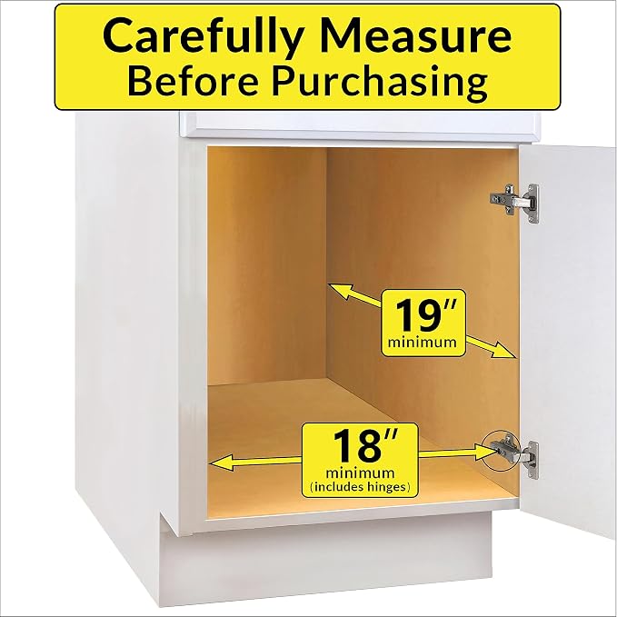LYNK PROFESSIONAL® Pull Out Cabinet Organizer, 17" x 18" Slide Out Cabinet Organizer Pull Out Drawer – Pull Out Shelves for Kitchen Cabinets – Under Sink Organizers - Lifetime Ltd. Warranty, Chrome