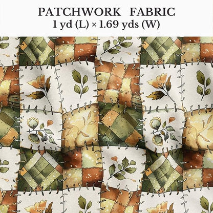 100% Cotton Fabric by the Yard – Turkish Quality Quilting & Sewing Fabric, 1 Yard x 1.69 Yards Wide, Patchwork Cotton for Crafts