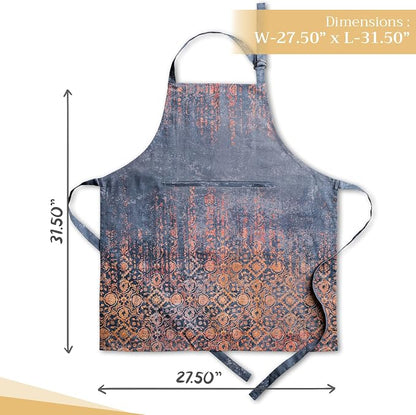 Maison d' Hermine 100% Cotton Apron for women with Pocket Kitchen Chef Apron for Men Cooking Spring Summer