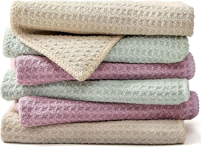 Barista Towels 6 Pack, Microfiber Professtional Coffee Cleaning Cloths, Espresso Machines Accessories for Steam Wands, Countertops and Coffee Essentials, 12”x12”