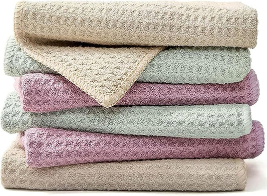 Barista Towels 6 Pack, Microfiber Professtional Coffee Cleaning Cloths, Espresso Machines Accessories for Steam Wands, Countertops and Coffee Essentials, 12”x12”