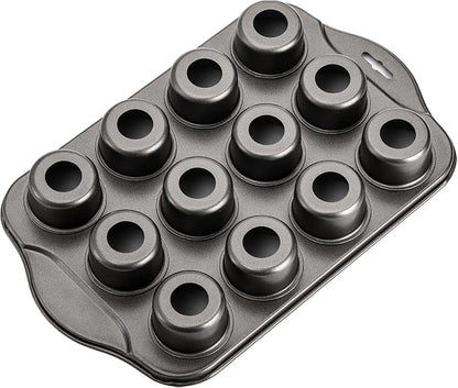 Tosnail 2 Pack 12 Cavity Mini Cheesecake Pan with Removable Bottom
