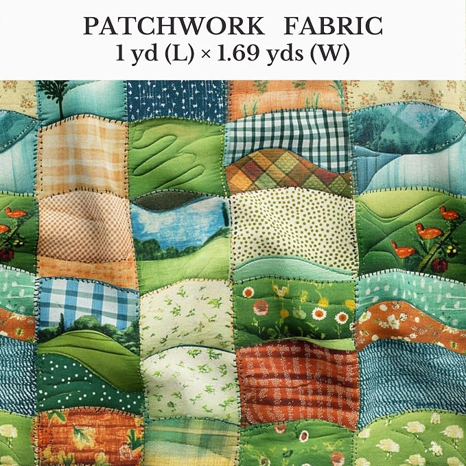 100% Cotton Fabric by the Yard – Turkish Quality Quilting & Sewing Fabric, 1 Yard x 1.69 Yards Wide, Patchwork Cotton for Crafts