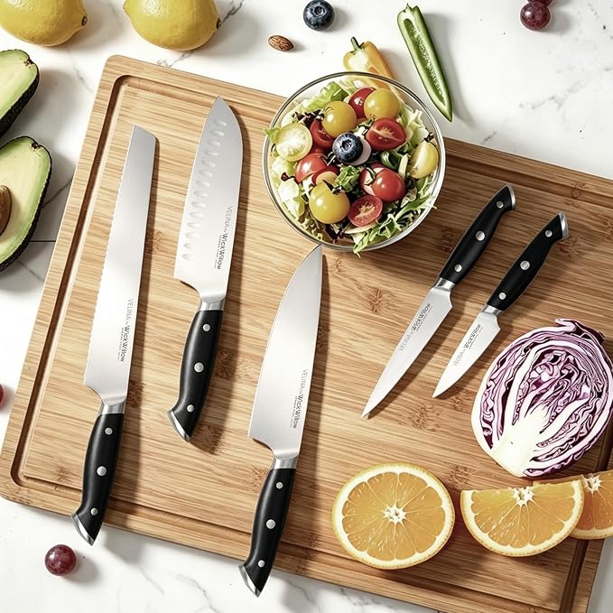 WICKWILLOW 3.5 Inch Paring Knife - Razor Sharp German Steel - Small Kitchen Knife for Home Cooks - Peeling, Trimming & Precision Work - Full Tang & Ergonomic Handle - Gift Box - Velina Series