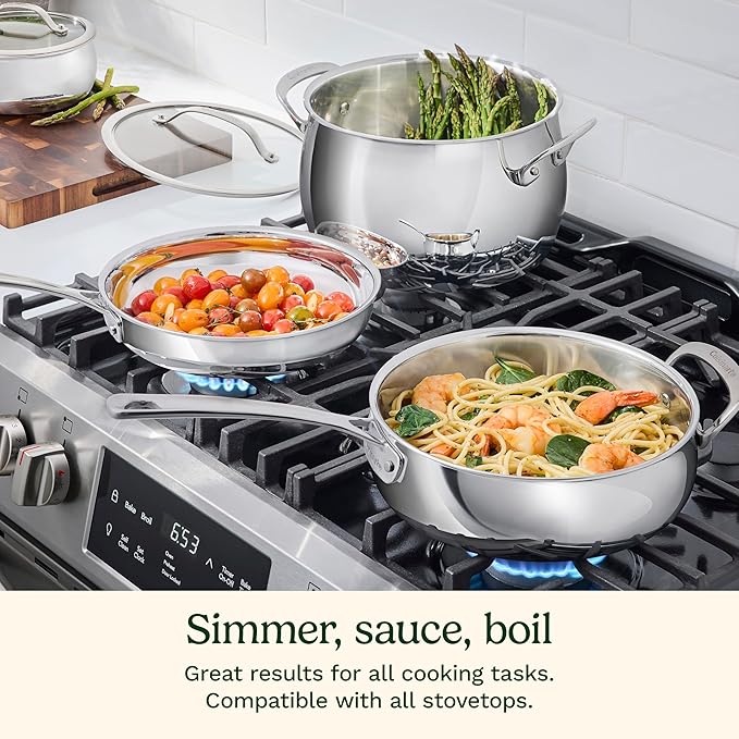 Cuisinart PureClad™ Triple-Ply 1.5 Qt. Stainless Steel Saucepan with Cover, PCT19-16