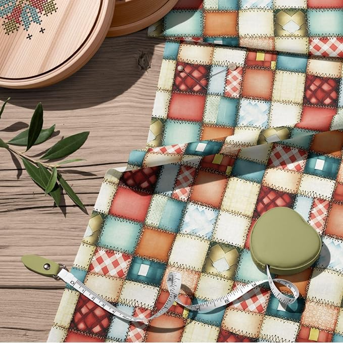 100% Cotton Fabric by the Yard – Turkish Quality Quilting & Sewing Fabric, 1 Yard x 1.69 Yards Wide, Patchwork Cotton for Crafts
