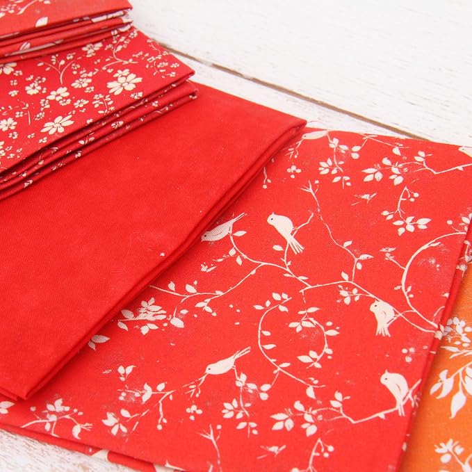 Threadart Exclusive 20 Fat Quarter Bundles - Sunshine Vintage Prints 100% Cotton Fabric - Premium 100% Cotton Quilting Fabric - No Duplicates - Full Size Fat Quarters 18"x21" - Sunshine
