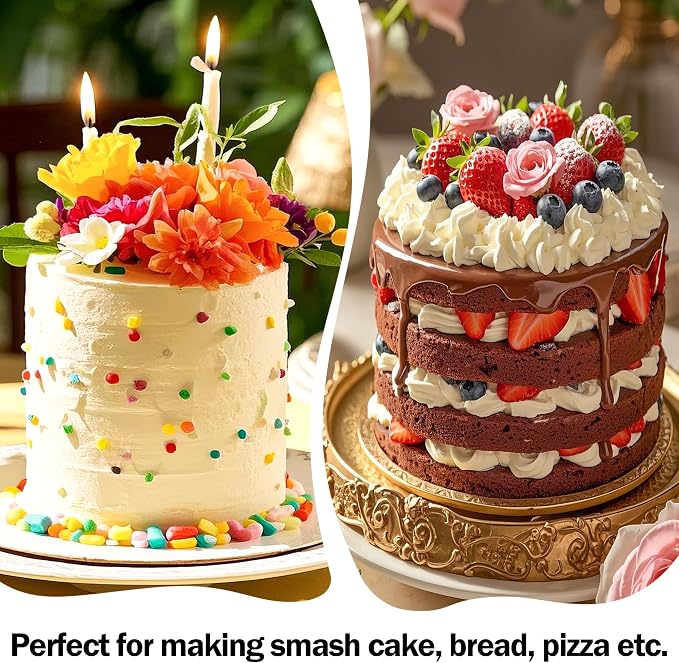 6 Inch Cake Pans Set of 3 with 100 Pieces Parchment Paper, Stainless Steel Baking Pan For Layered Cakes, Smash Cake Pans Mirror Finish Dishwasher Safe Small Cake Pan Set Cake Mold