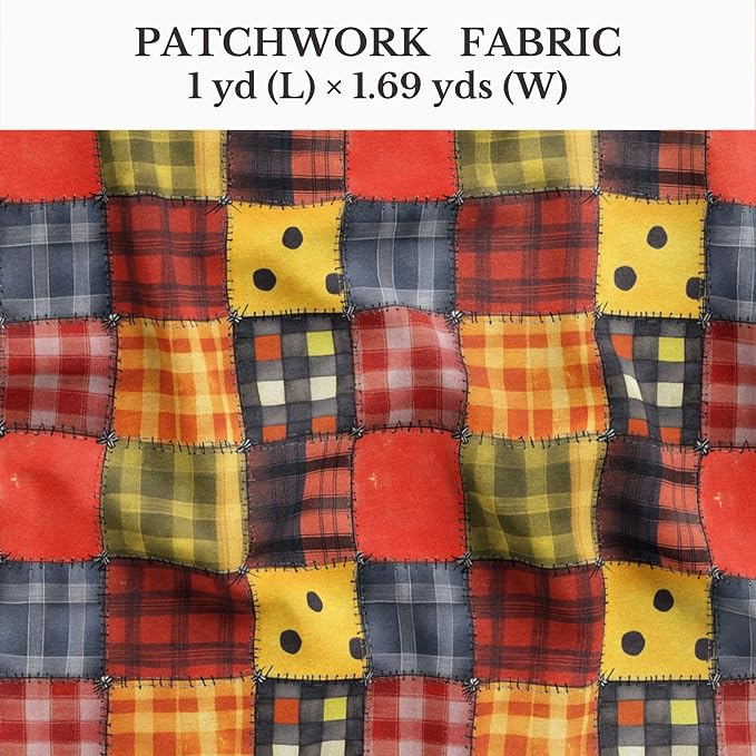 100% Cotton Fabric by the Yard – Turkish Quality Quilting & Sewing Fabric, 1 Yard x 1.69 Yards Wide, Patchwork Cotton for Crafts