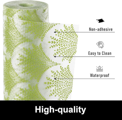 Cooyes Shelf Liners for Kitchen Cabinets, Refrigerator Liners Waterproof & Oil-Proof Kitchen Cupboard Liner Drawer Mats EVA Material Non Adhesive Fridge Liner for Shelves（17.5" W x 360" L）