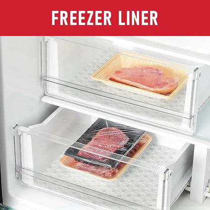 Cooyes Refrigerator Liners, Non-Slip Fridge Liners Washable, Absorbent Refrigerator Shelf Liner for Kitchen Cabinets, Non-Adhesive Refrigerator Mats Fridge bin Liners 12" x 24", 6Pcs