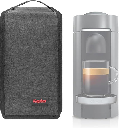 Dust Cover Compatible with Nespresso Vertuo Next Deluxe Coffee, Nespresso Vertuo Plus Deluxe Coffee, The Pearl Cotton Inside Enhances Protection of The Machine -Dark Grey
