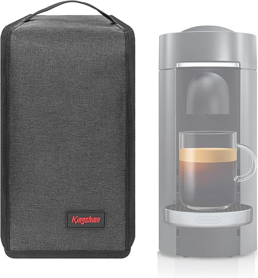 Dust Cover Compatible with Nespresso Vertuo Next Deluxe Coffee, Nespresso Vertuo Plus Deluxe Coffee, The Pearl Cotton Inside Enhances Protection of The Machine -Dark Grey