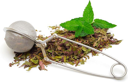 HIC Kitchen Snap Mesh Ball Tea Infusers, 18/8 Stainless Steel, For Loose Leaf Tea and Mulling Spices, Set of 2