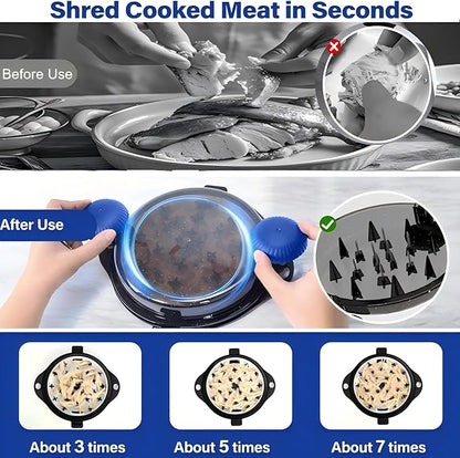 Chicken Shredder Tool Twist Meat Shredder Large-Meat Masher for Chicken Breast Ground Beef Pork with Up-grated Stainless Steel Spikes Kitchen Gadgets Essentials