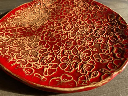 SAKURA Embossing rolling pin. Japanese Cherry Blossom embossed dough roller by Algis Crafts