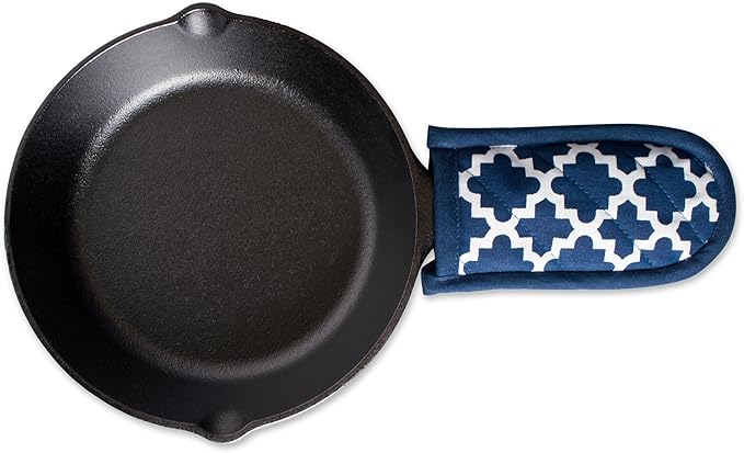 DII Lattice Basics Collection Kitchen Essentials, Pan Handle Set, Nautical Blue, 3, Piece