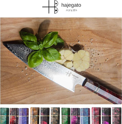 Damascus Chef Knife Kiritsuke Unique One Of Kind Handle Professional 8 Inch Japanese Chefs Kitchen Knife Vg10 67 Layers Damascus Steel Knive with Sheath