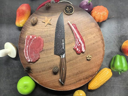 Kitory Chef Knife 8 Inch 73-Layer Damascus HC Steel Core Full Tang Red Sandalwood Handle Kitchen Knife Gift Box