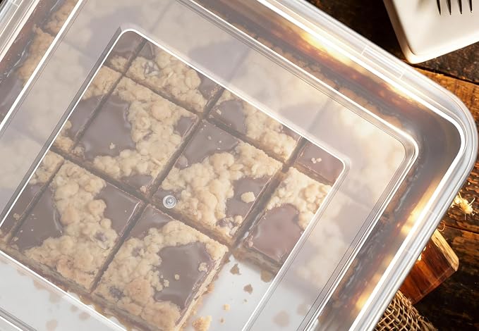 Leonyo Stainless Steel 8x8 Baking Pan with Lids, 1 Set Metal 8IN x 8IN Square Cake Pans with Lids, Commercial Brownie Pans Baking Dish for Lemon Bars, Dishwasher Safe(Except for Plastic Lids)